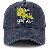 Life is Better in The Garden Hat, Funny Adjustable Cotton Gardening Embroidered Baseball Cap