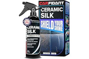 Carfidant Ceramic Silk - Ceramic Coating Spray - High Gloss, Hydrophobic Protection & Chemical Resistance for Cars, RVs & Boats - Long-Lasting Shine & Durability for Exterior Detailing - 16.9 fl. Oz.