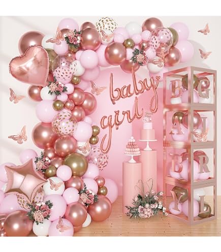 Sensfun Babyparty Hintergrund – Rosa Schmetterlings-Design, 2,1x1,5m, Vinyl, Aufschrift 'A Little Butterfly Is On The Way'