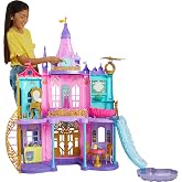 Mattel Disney Princess Ultimate Castle, 4 Ft Tall w/ Lights &amp; Sounds | Includes 3 Levels, 10 Play Areas, 25+ Furniture &amp; Accessories and Light-Up "Fireworks," Inspired by Disney Movies​​​