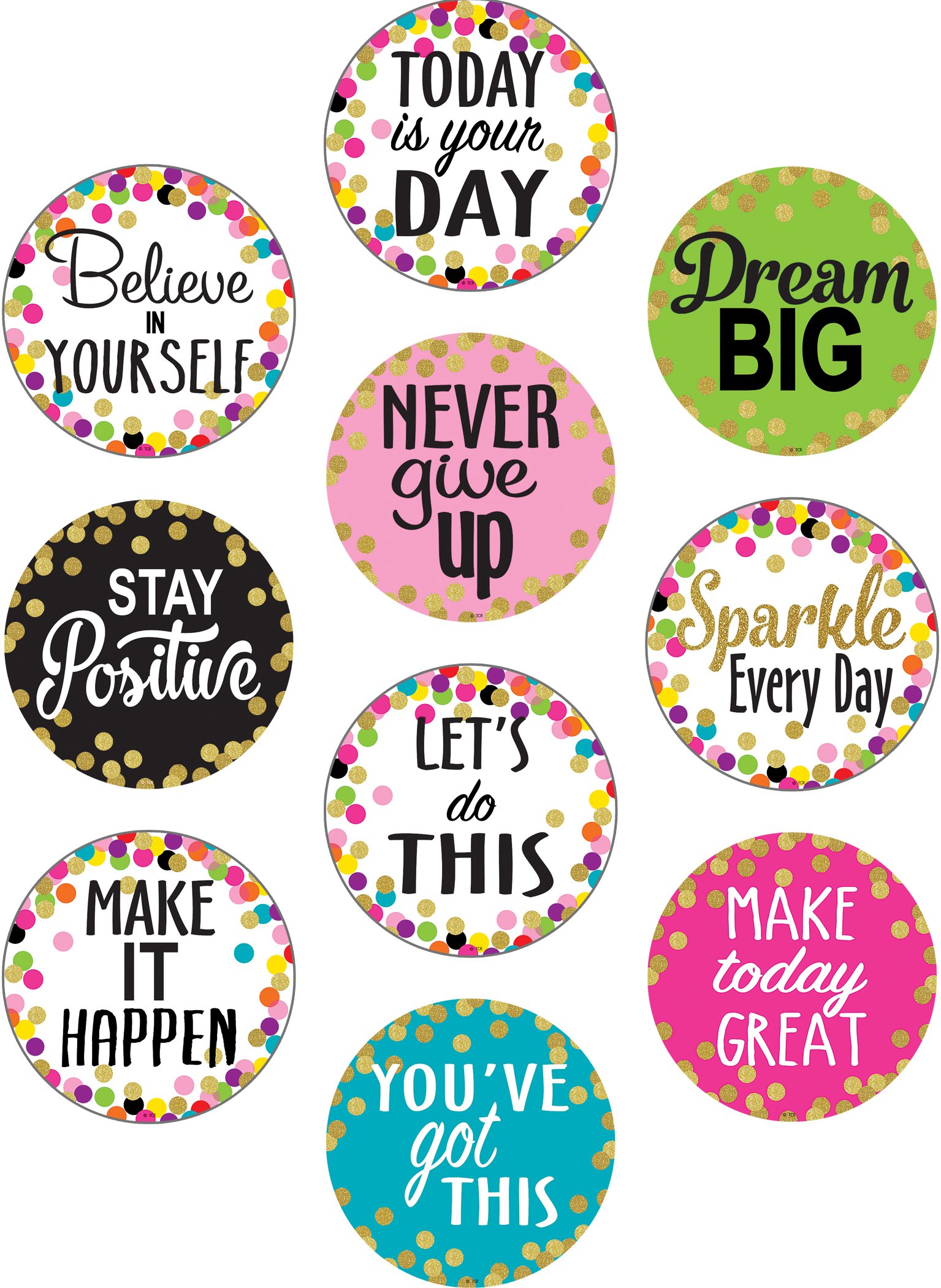 Confetti Positive Sayings Accents (8890)