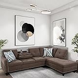 GlasFlength L Shaped Couch, Modular Sectional Sofa