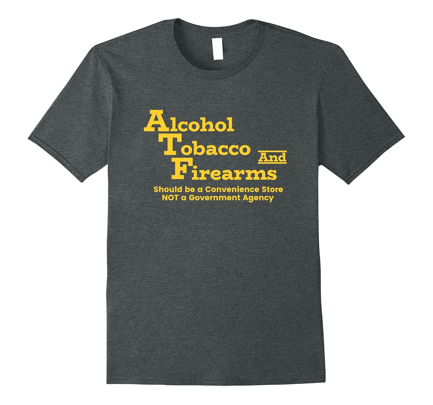 T-shirt Humoristique Pour Homme "ATF Alcohol Tobacco Firearms" - Design Drôle Agence Gouvernementale - Coton Léger, Manches Courtes