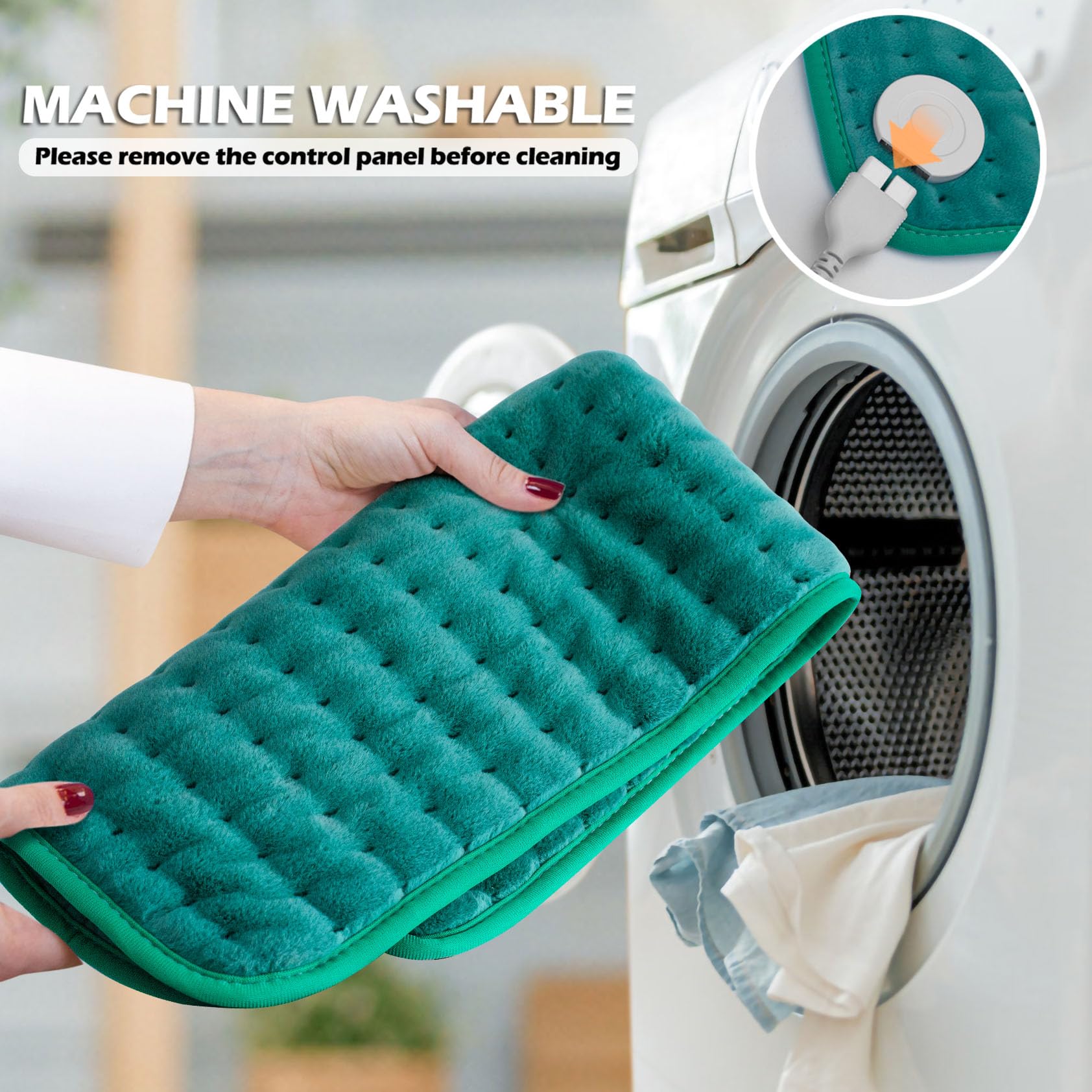 Electric Heating Pad – Alleviates Back, Neck & Shoulder Pain | Moist & Dry Heat Options | Auto Shut Off | Gifts for Women, Mom, Wife, Men and Parents – Mothers Day, Christmas and Everyday Use