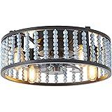 4-Light Farmhouse Ceiling Fans with Lights, Boho