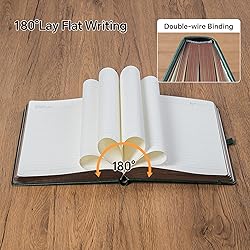 Thick Lined Journal Notebook with Pen, 360 Pages
