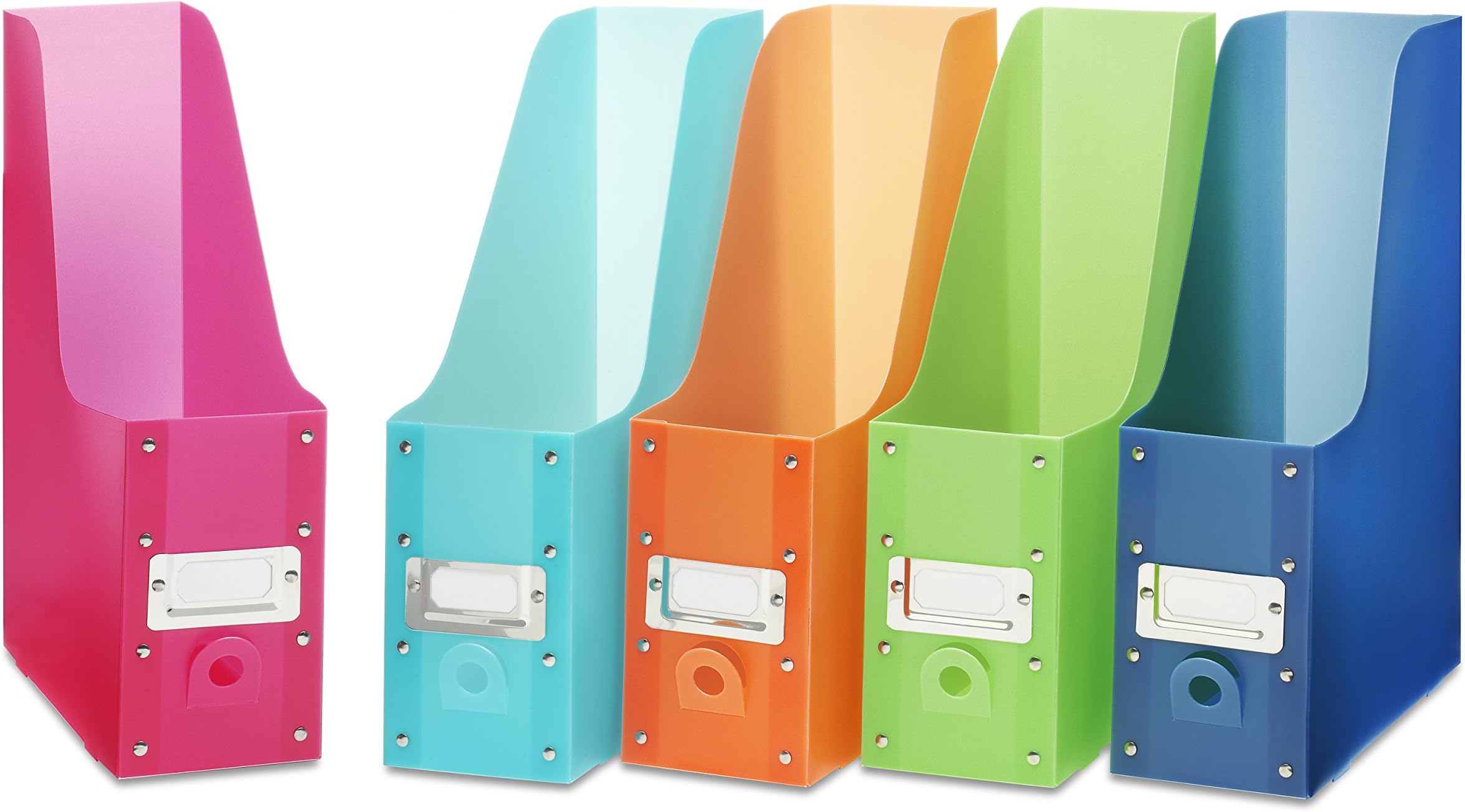 Whitmor 5 Piece Polypropylene Magazine Organizer