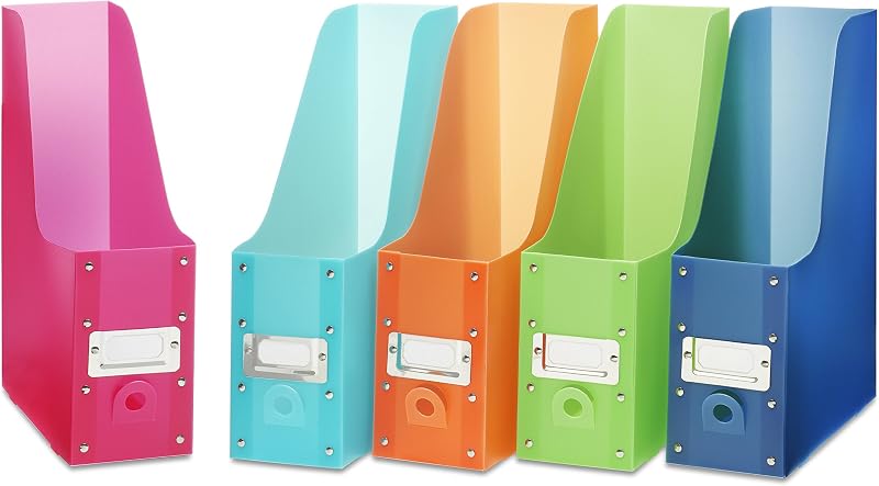Whitmor Magazine Organizers Set of 5 Multicolor