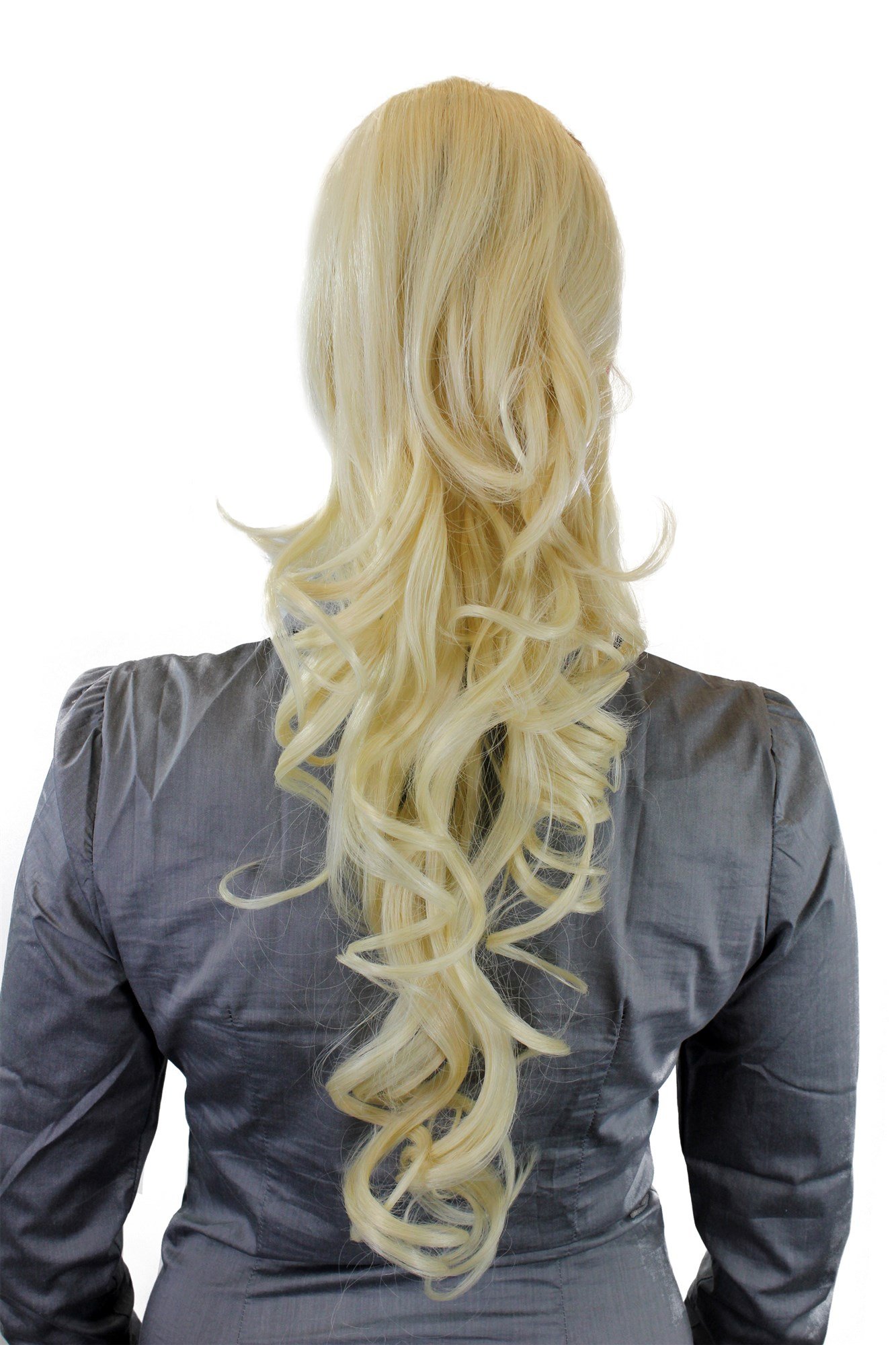 Hairpiece PONYTAIL extension VERY long AMAZING volume BRIGHT BLOND slightly curly curls WK08-88
