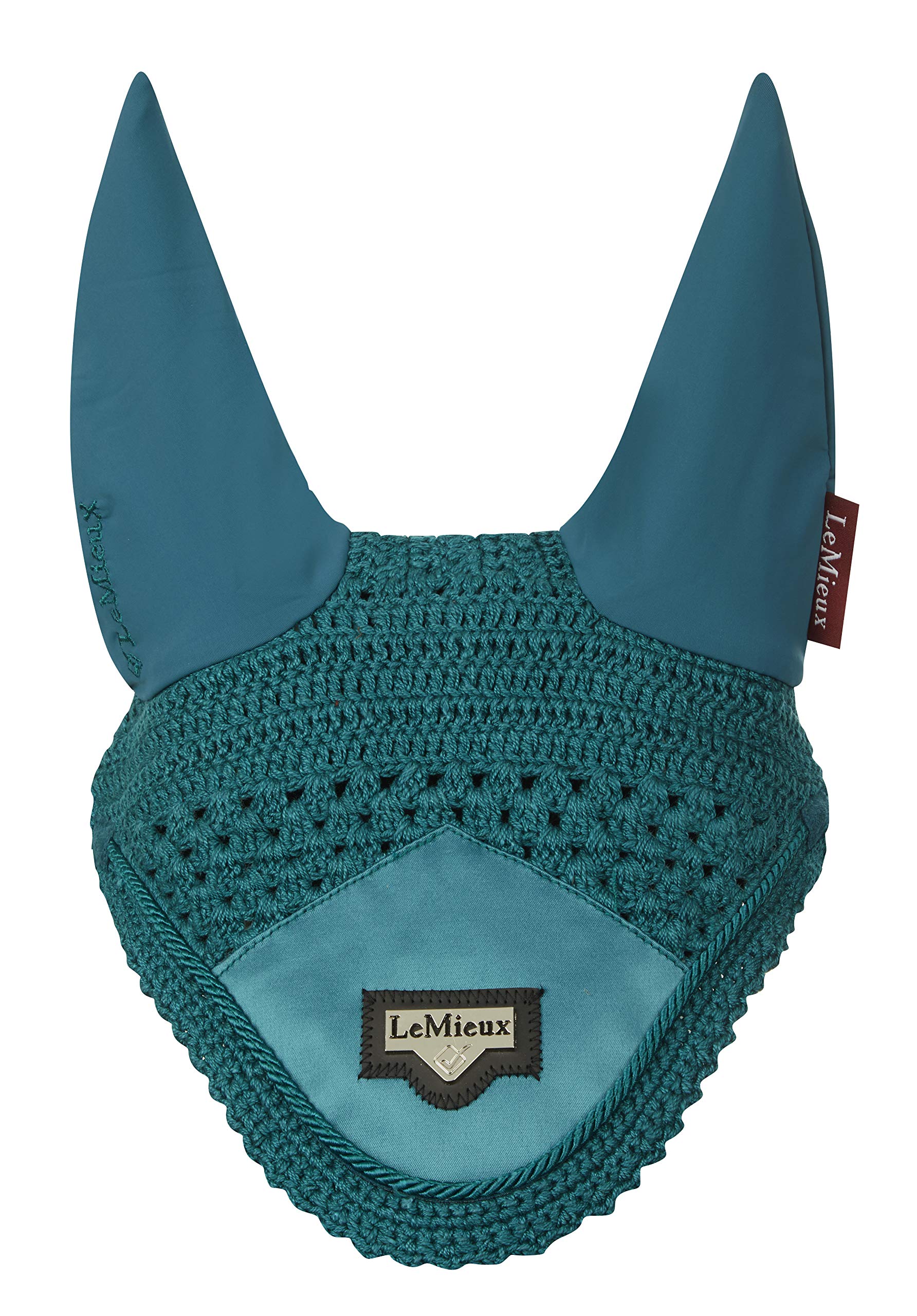 LeMieux Loire Fly Hood for Horses - Peacock - Stylish Hand Knitted Crotchet - Soft & Stretchy - X-Large — image 1