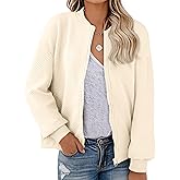 Gleam Ledra Womens Bomber Jacket Casual Coat Lightweight Zip Up Outerwear with Pockets