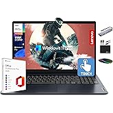 Lenovo IdeaPad Laptop Computer 2025, 15.6" FHD Touchscreen, 10-Core Intel i5, Intel Iris Xe Graphics, 16GB RAM, 1TB Storage (512GB SSD + 500GB Ext), MarxsolAccessory, Win 11 Pro, Lifetime Office 2024