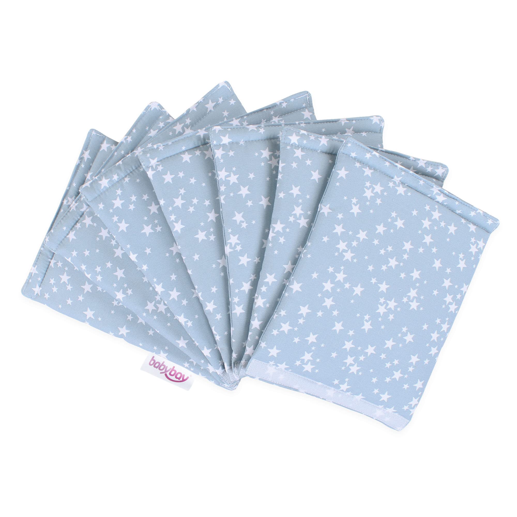 babybay babynest Ultrafresh Piqué Suitable for Model Maxi, Boxspring, Comfort, Midi and Comfort Plus, Azure Stars White