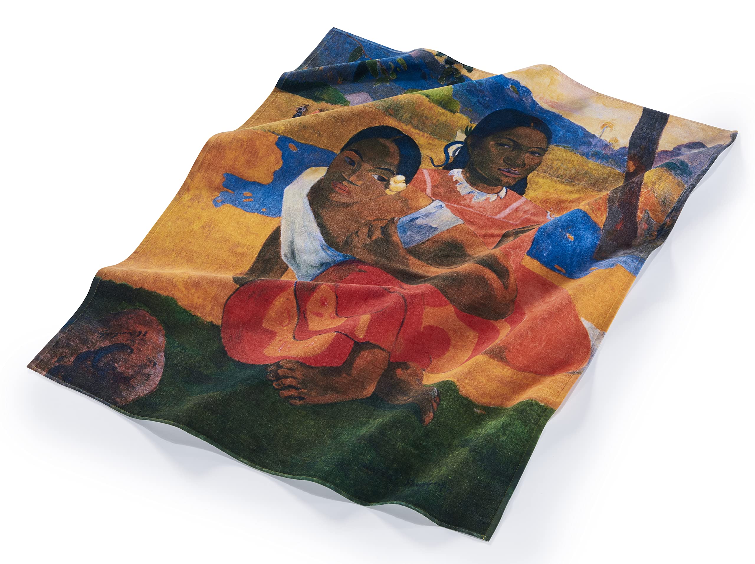 Musearta BT-PG-NI-V424422 Unisex Beach Towel with Nafea Faa Ipoipo Design by Artist Paul Gauguin Made of Cotton 120 x 150 cm