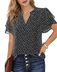 Ruffle Sleeve Tops for Women, Summer Tops for Women