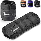 Sportneer Ankle Weights, Adjustable Ankle & Wrist Weights for Women Men and Kids - Arm Leg Weight Straps for Fitness, Walking