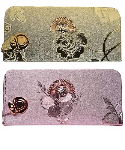Fiona Trends Printed Party Wear Beautiful Flower Combo clutch for Women