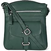 Oak Leathers Leather Crossbody Bag For Women With Adjustable Sling Strap - Medium Size Crossover Shoulder Handbag Purse