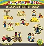 Fall Festival Fun Felt Set by Playtime Felts | 15 PRECUT & READY TO PLAY Felt Figures for Flannel Board Teaching for Toddlers, Preschoolers and Kindergarten - ADORABLE Felt Characters