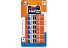 Elmer's Disappearing Purple School Glue Sticks, Washable, 6 Grams, 12 Count