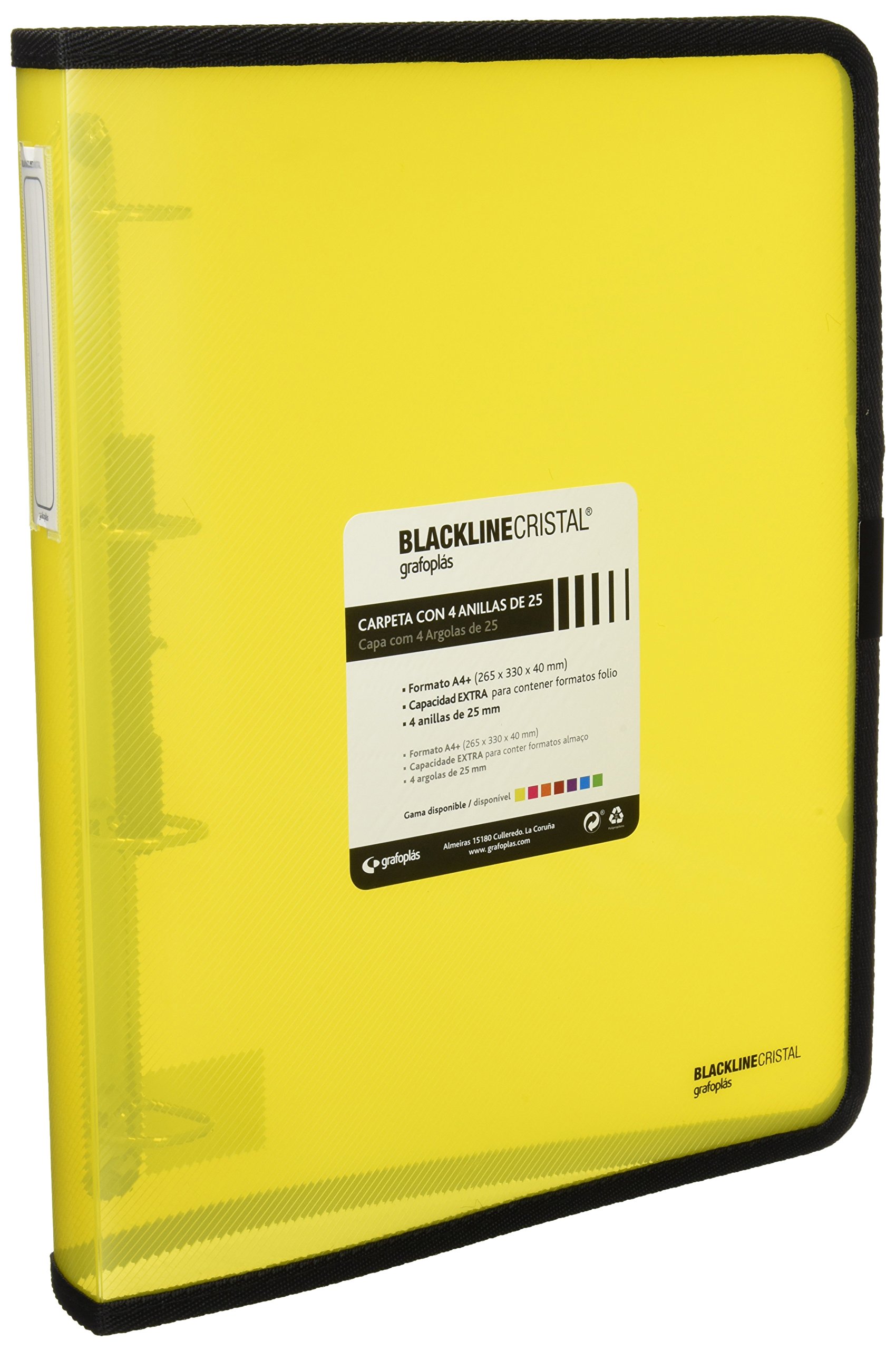 grafoplas 30120560 – Folder with Rings, Yellow, A4 +