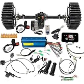 YC Yier 30" Rear Differential Axle Kit Wheel Snow Sand Tracks 48V 1000W Brushless Motor Controller Brake For DIY Electric vehicles,Go-Karts, Golf Carts, ATVs, Quads, Buggies, Trikes, Tricycle