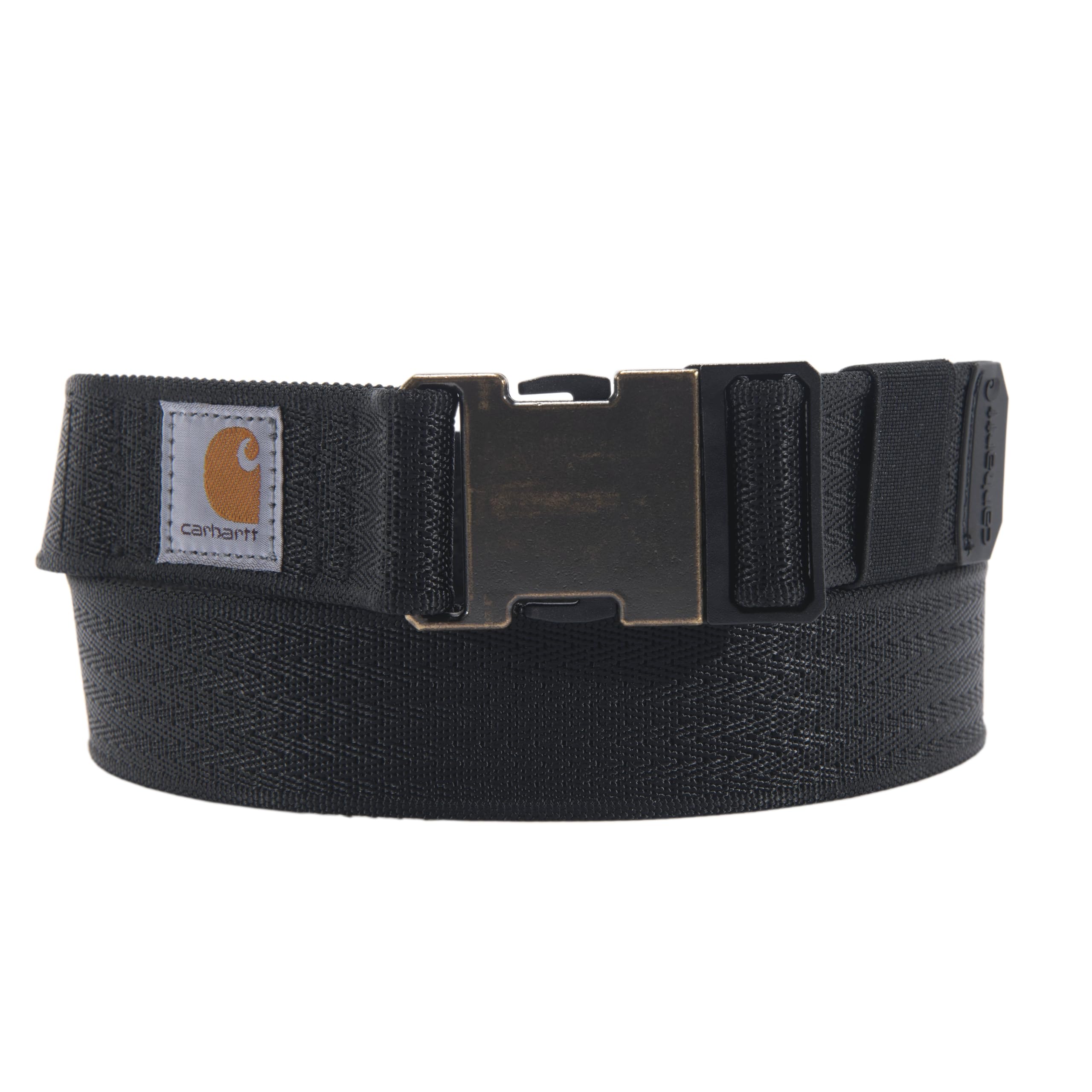 Carhartt Nylon Adjustable Industrial Belt, Black with Black Finish, 52