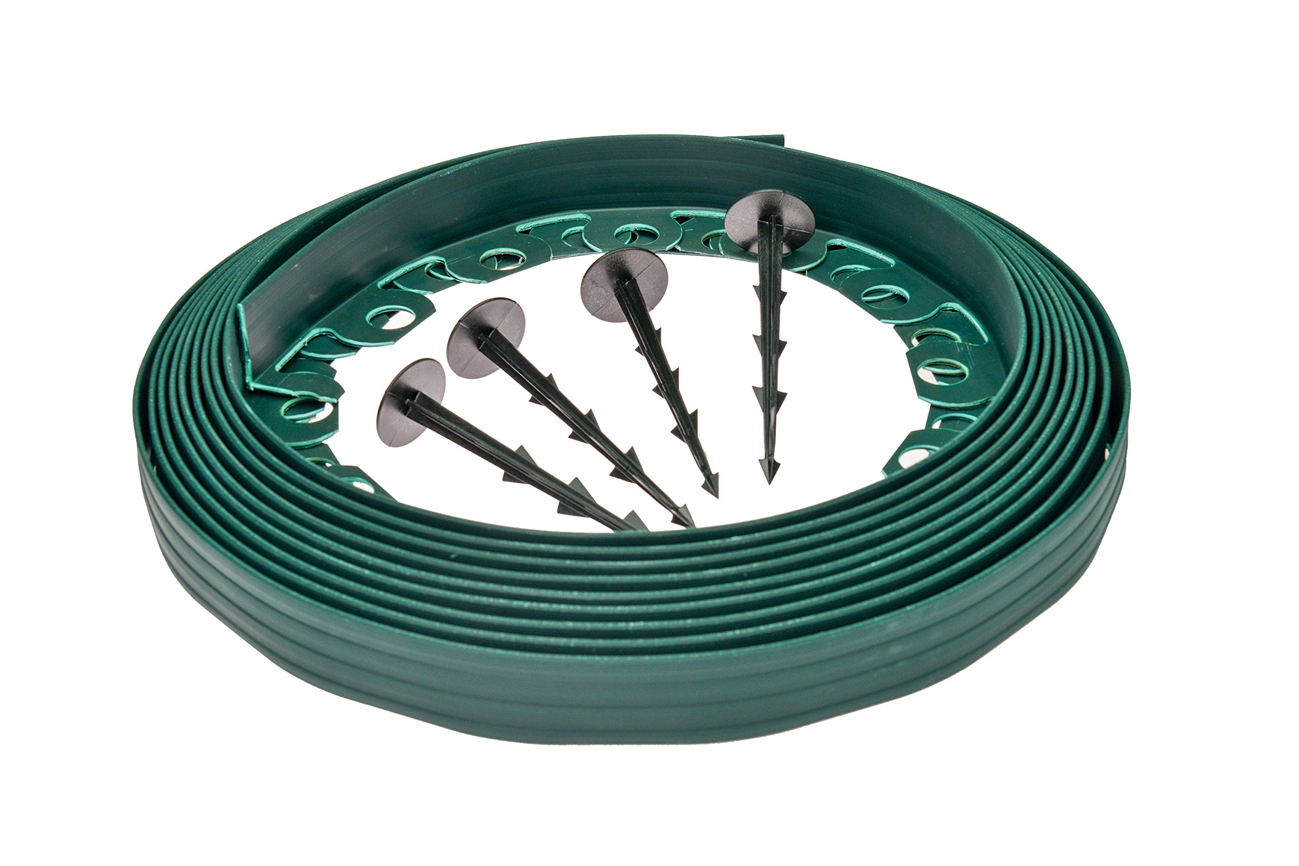 Buy Flexible plastic garden edging,New green edging 10 meters for