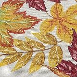 Akemaio Cotton Linen Table Runner 13x71 Inch Fall Decor Maple Leaf view 4