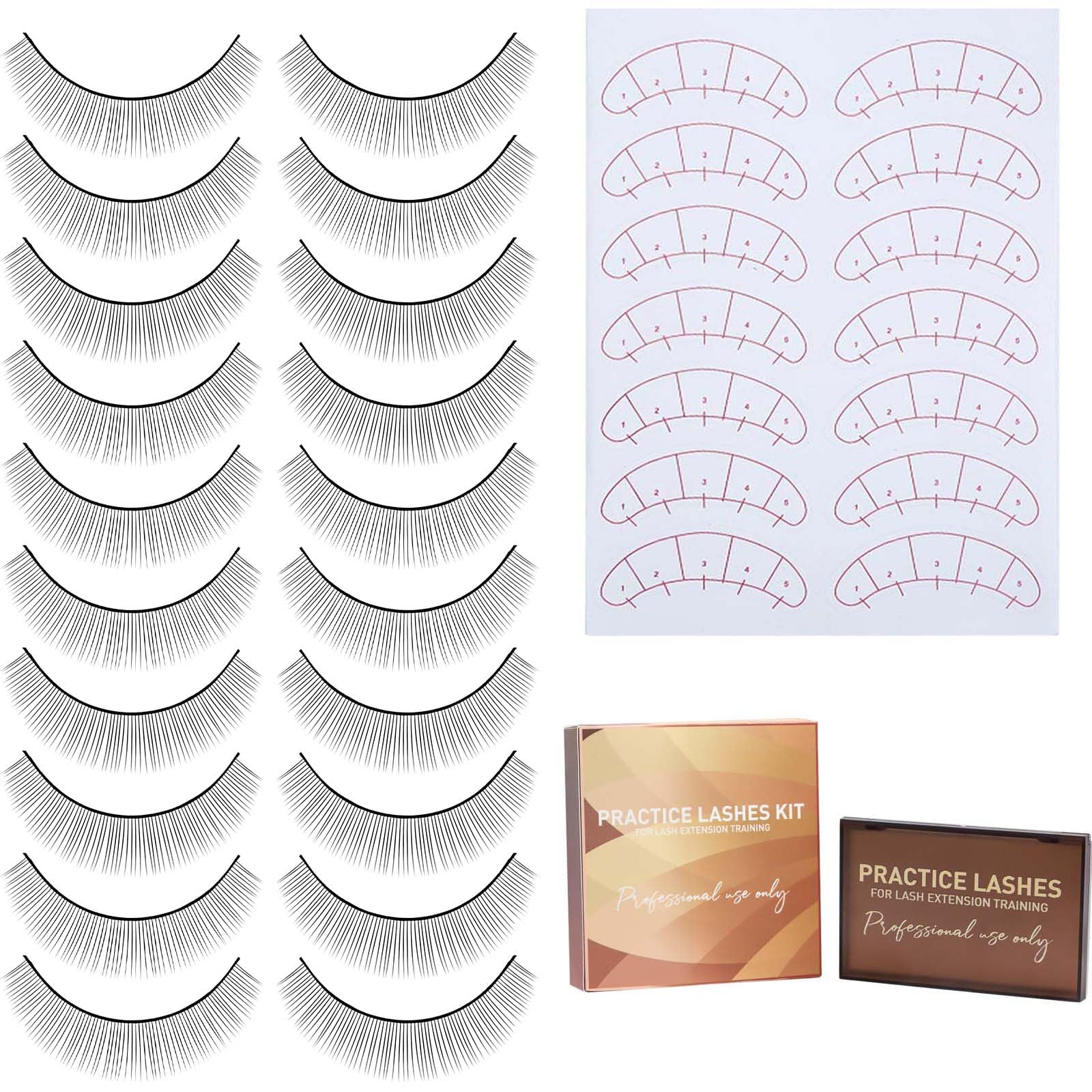 Photo 1 of Embagol 100 Pairs Practice Lashes Kit for Eyelash Extensions Training Strips Training Lashes for Lash Mannequin Head Lash Extension Supplies Beginner Friendly