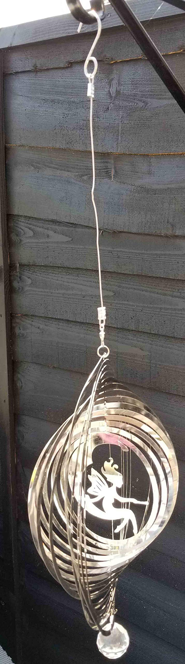 SK Style Stainless Steel Wind Spinner - 3D Mobile - Fairy Moon Spinner