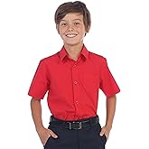 Gioberti Boy's Short Sleeve Solid Dress Shirt