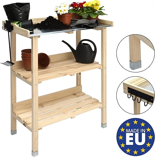 Moorland Mesa jardinería de Cultivo Madera Placa de cinc Floralux ...