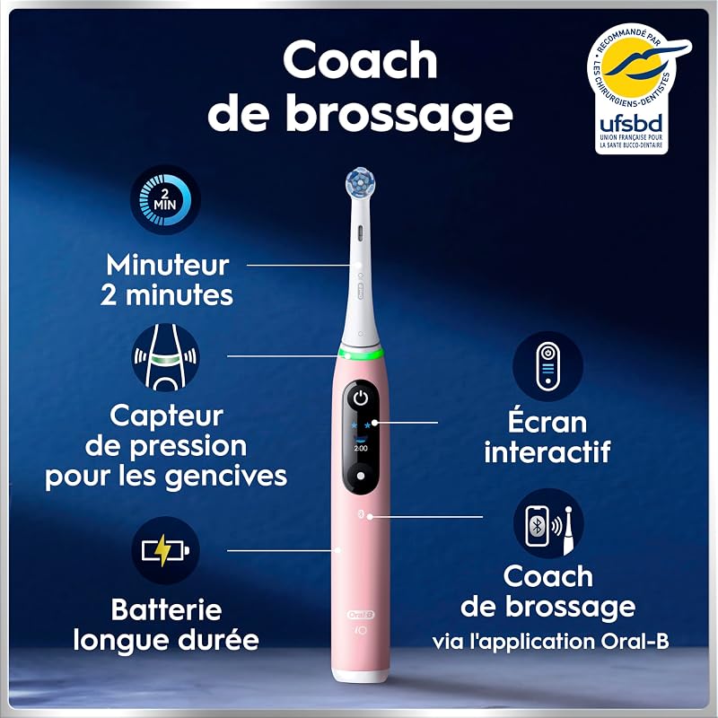 Brosse à Dents Electrique iO 6 avec 1 Brossette de Rechange, Rose