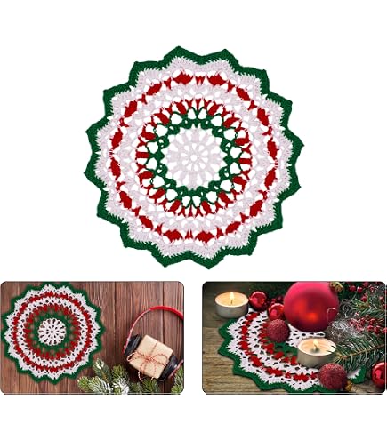 Lot De 4 Sous-verres Au Crochet Faits Main - Couleur Rose, Neufs