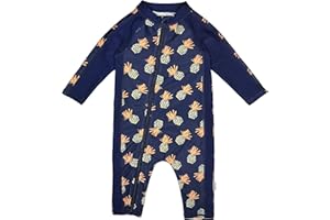 SwimZip Boys' Long-Sleeve UPF 50+ Swimsuit for Baby, Toddler, & Little Boys