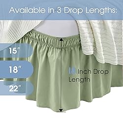 FreshCulture Elastic Bed Skirt - Full Size, 18-Inch