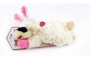 Multipet Easter Bunny Ears Lamb Chop Dog Toy 6 inch Mini