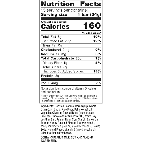 NATURE VALLEY GRANOLA BARS, SWEET AND SALTY NUT, PEANUT, 15 BARS, 18 OZ