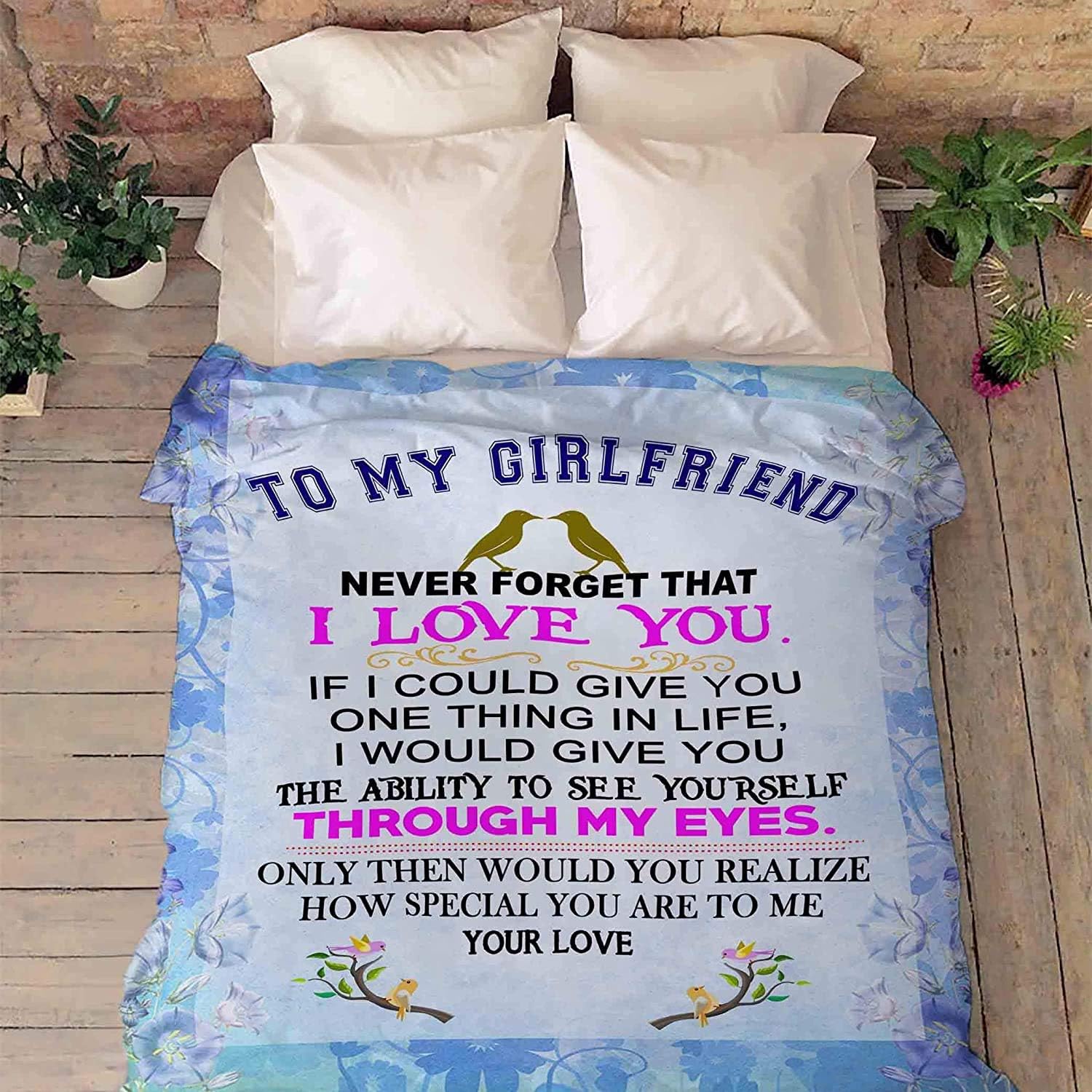 How Special You are Blanket for Girlfriend with Quotes to
