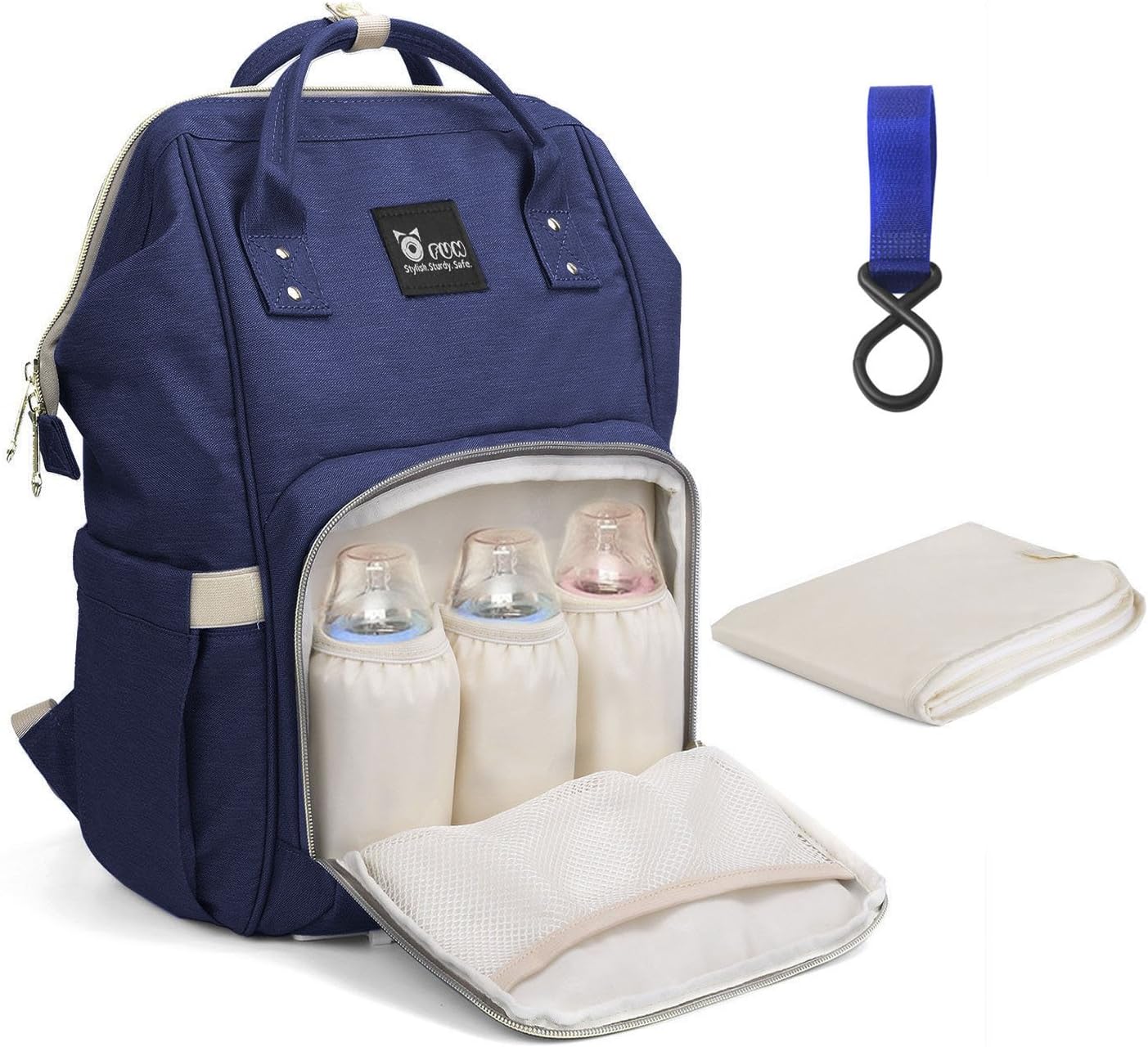 OFUN Mochila Para Pañales para Mamá y Papá Cuidado del Bebé, Gran Capacidad  Mochilas para Bebes Con Correas y Cambiador de Pañales, Multifunción  Mochilas para Pañales de Viaje (Azul): Amazon.es: Electrónica