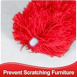Fogray Extendable Feather Duster with Telescopic Pole Microfiber Bendable Red view 6