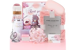 SANDOLONI Birthday Gifts Unique for Women Get Well Soon Gifts, Self Care Baskets Bath Set Care Package Thinking of You Gifts Relaxation Gifts for Women Mom Her Friend Wife Grandma w/ Blanket