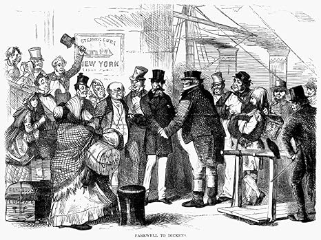 Amazon Com Charles Dickens 1812 1870 Nenglish Novelist Farewell To Dickens Send Off Party For Charles Dickens In New York During His Public Reading Tour In America Wood Engraving American 1867 Poster Print By Posters