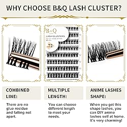 B&Qaugen Lash Clusters B48 D Curl 8-16MIxDIY Lash