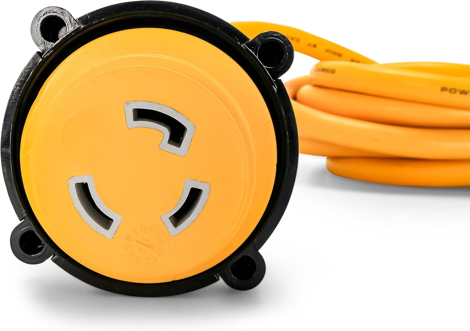 Camco 25’ PowerGrip Marine Extension Cord with 30M/30F Locking Adapter | Allows for Easy Boat Connection to Distant Power Outlets | Built to Last (55611): Automotive