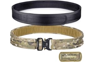 WarBull Tactical Battle Gun Belt, Quick Release Buckle Molle Belt with 1.57'' EDC Inner Belt for Law Enforcement, Shooter