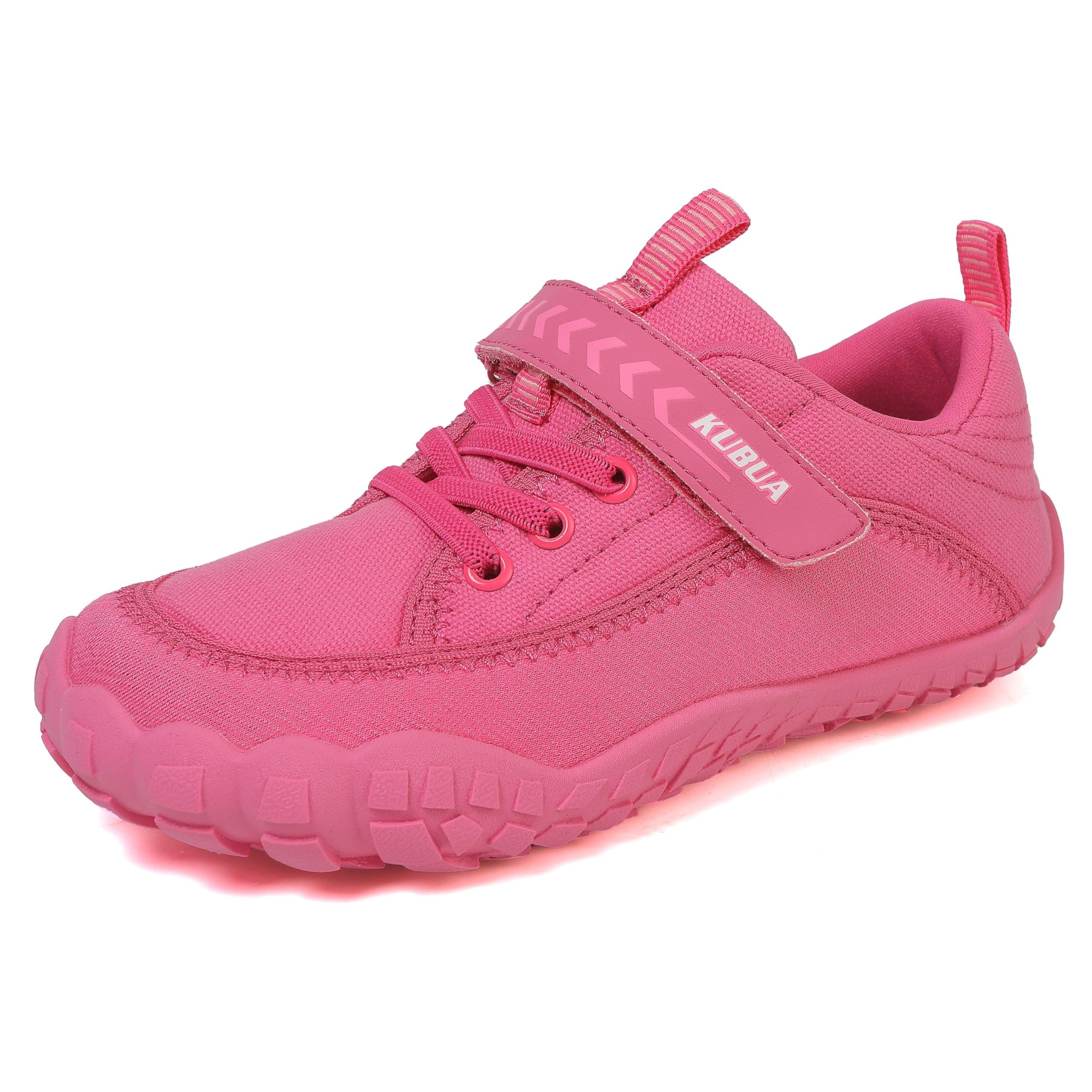 Photo 1 of KUBUA Kids Barefoot Shoes Boys Girls Slip On Minimalist Sneakers for Walking Tennis Athletic Hiking D Pink 11 Little Kid