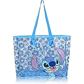Fast Forward Stitch Beach Bag Tote Bag For Women | Stitch Beach Tote Travel Bag for Adults, Kids, Girls, Boys | Cute Stitch Accessories and Reusable Grocery Bags, Medium, LSVT26FN