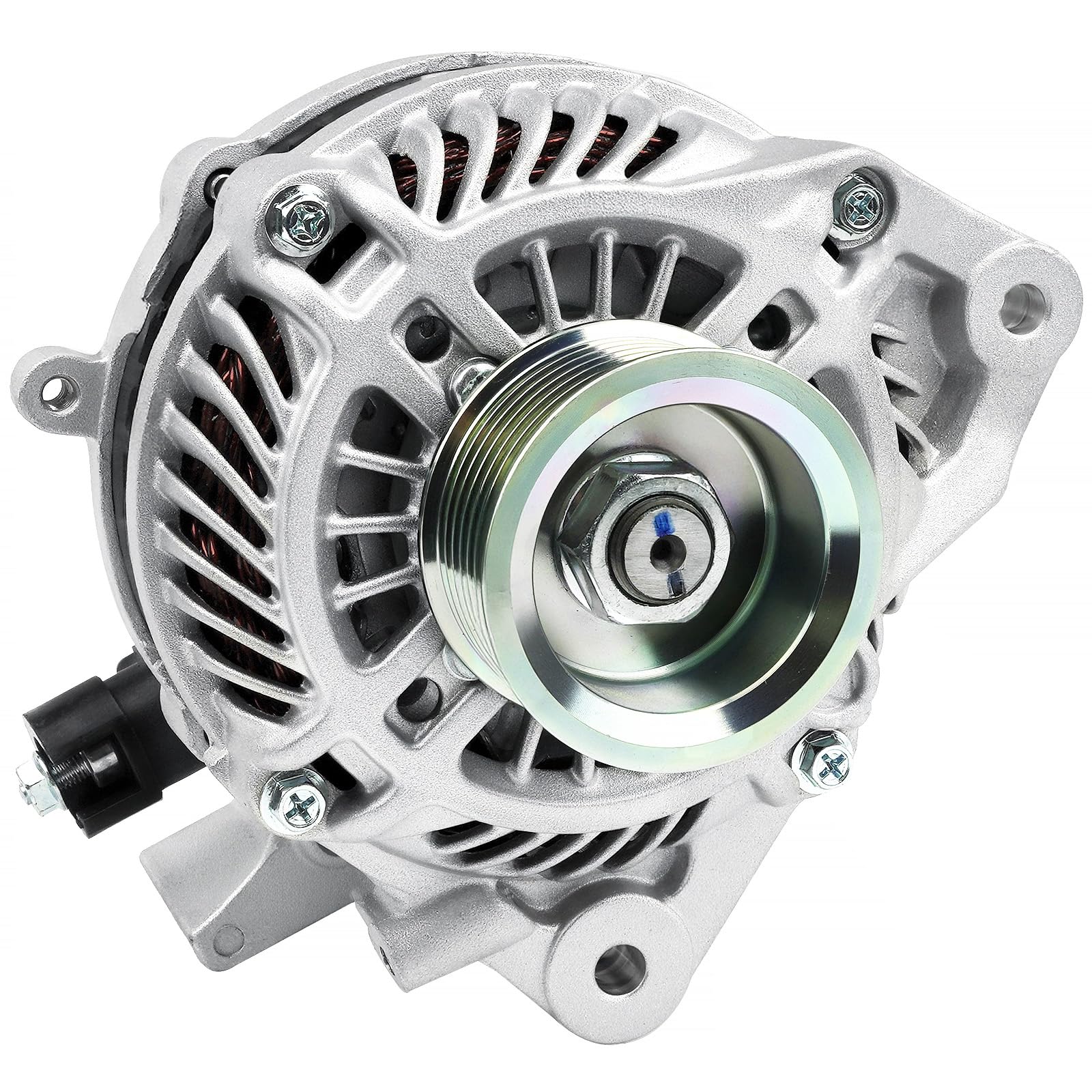 Photo 1 of 11176 NEW Alternator Compatible with Honda Civic 2006 2007 2008 2011 L4 1.8L, 2009-2010 L4 1.8L for 80A 12V CW 7-Groove Pulley 31100RNAA01,31100RNAA012M2,AHGA67,A002TC1391